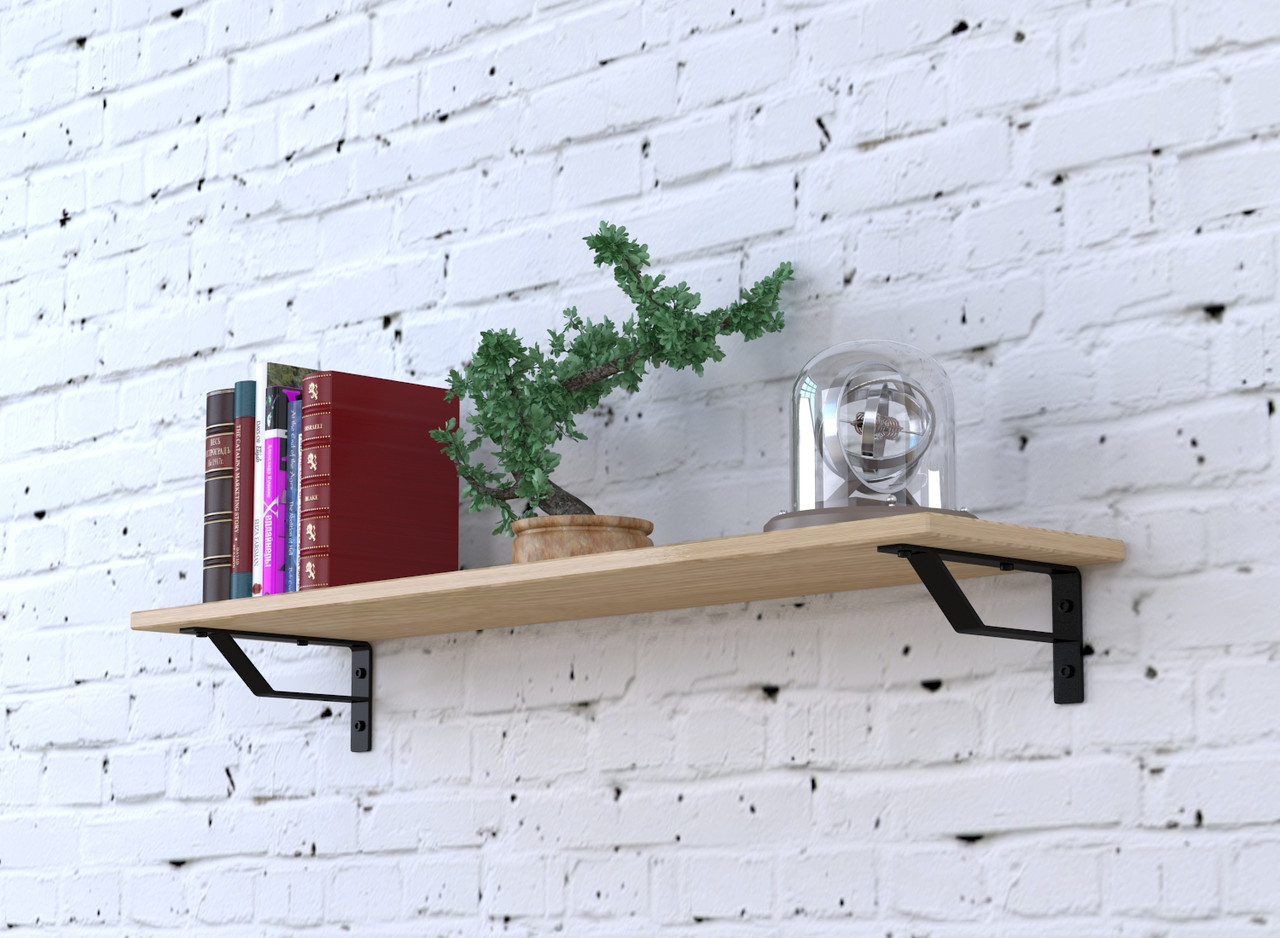 Настінна полиця IdealMebel PL6-92-16, навісна полиця, книжкова полиця loft, декоративна полиця в кімнату, будинок., фото 1