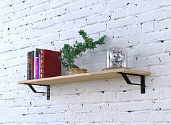 Настінна полиця IdealMebel PL6-92-16, навісна полиця, книжкова полиця loft, декоративна полиця в кімнату, будинок.