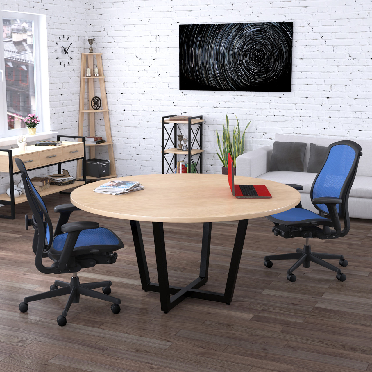 Стіл для переговорів IdealMebel D-1600, стіл у офіс, круглий офісний стіл, фото 1