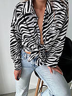 Женская рубашка с зебровым принтом арт. 279