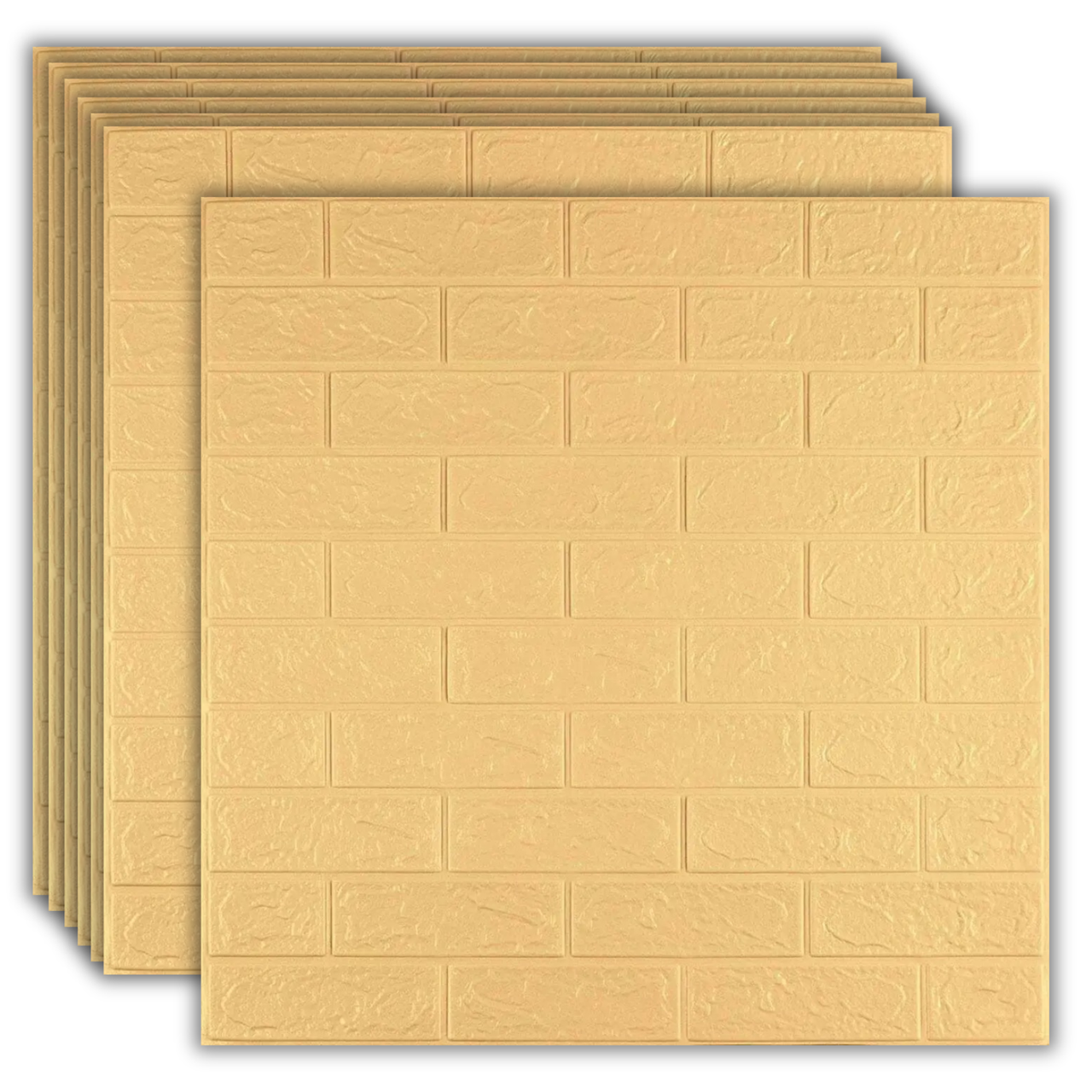 Самоклеюча 3Д панель під бежеву цеглу 700х770х3мм, (9-3) панелі 3д беж, декоративні панелі! BV-0000229, фото 1