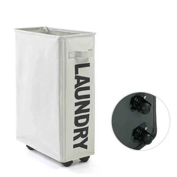 Кошик для білизни тканинний з ручками Rolling Bag AND243 Білий