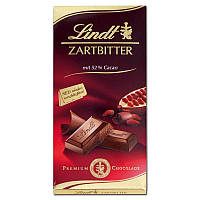 LINDT Zartbitter mit 52% Cacao (чорний шоколад)