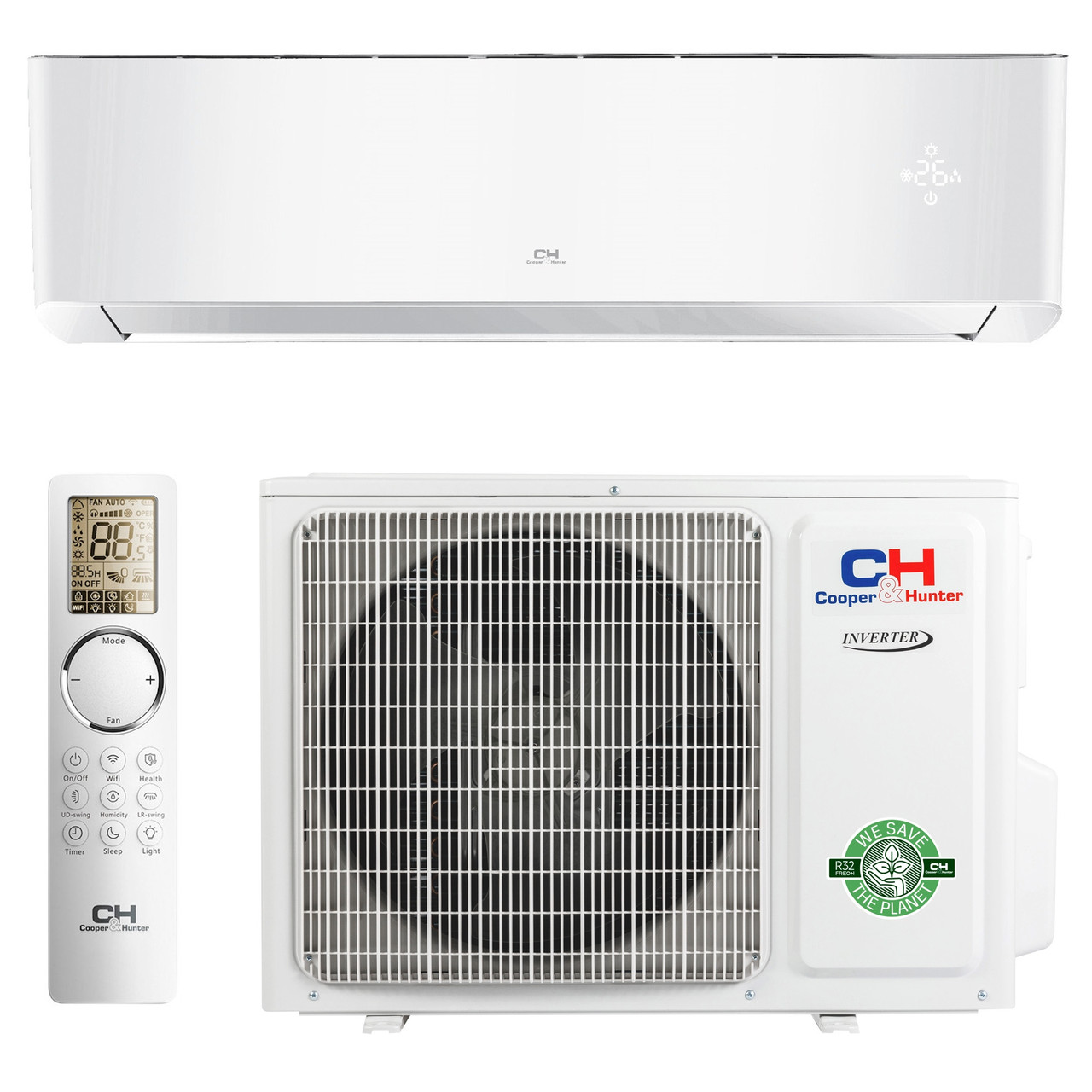 Кондиціонер Cooper&Hunter CH-S12FTXAM2S-WP SUPREME (до 35м2, r32, тепловий насос)