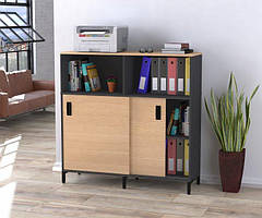Тумба офісна IdealMebel LS-1200-1200, тумба у вітальню, спальню, офіс, тумба офісна з розсувними фасадами