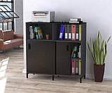 Тумба офісна IdealMebel LS-1200-1200, тумба у вітальню, спальню, офіс, тумба офісна з розсувними фасадами, фото 2