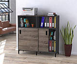 Тумба офісна IdealMebel LS-1200-1200, тумба у вітальню, спальню, офіс, тумба офісна з розсувними фасадами, фото 3