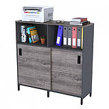 Тумба офісна IdealMebel LS-1200-1200, тумба у вітальню, спальню, офіс, тумба офісна з розсувними фасадами, фото 4