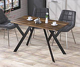 Обідній стіл IdealMebel Ішла 120-65 із закругленими кутами, стіл у вітальню, кухню, фото 4