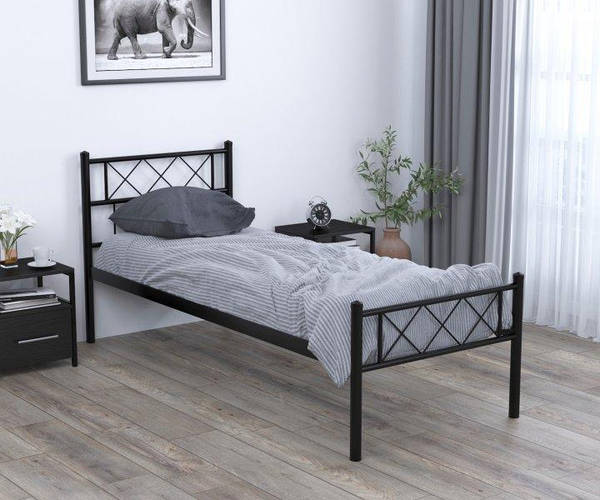 Кровать IdealMebel Сабрина односпальная, металлическая односпальная ...