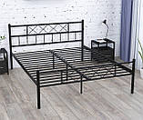 Ліжко IdealMebel Сабріна двоспальне, металеве двоспальне ліжко з узголів'ям, ліжко loft, фото 2