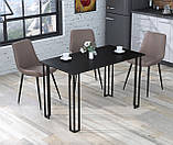 Обідній стіл IdealMebel Сквер 120-65 з прямими кутами, стіл у вітальню, кухню, фото 2