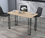 Обідній стіл IdealMebel Сквер 120-65 із закругленими кутами, стіл у вітальню, кухню, фото 2