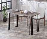 Обідній стіл IdealMebel Сквер 120-65 із закругленими кутами, стіл у вітальню, кухню, фото 4