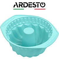 Форма для выпечки кекса силиконовая Ardesto Tasty Baking 27.5 x 24 x 10.5 см, круглая с дыркой