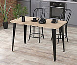 Обідній стіл IdealMebel Лінда 120-65 з закругленими кутами, стіл у вітальню, кухню, фото 2