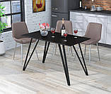 Обідній стіл IdealMebel Ліма 120-65 з прямими кутами, стіл у вітальню, кухню, фото 2