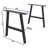 Опора для столу IdealMebel Атлант, металева опора для офісного, обіднього столу, опора для столу loft, фото 2