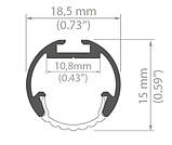 Алюмінієвий профіль для світлодіодної стрічки OLEK D18,5mm 1m, фото 2