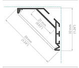 Алюмінієвий профіль для світлодіодної стрічки KOPRO 32x39 1m, фото 2