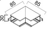 З'єднувач накладної стеля-стіна внутрішній IN LINE CORNER, фото 2