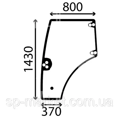 Скло дверей ліве CASE IH JX70 84396396, фото 1