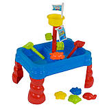 Набір для гри з піском (столик, формочки, лопатка, граблі) 107, фото 3