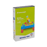 Набір для гри з піском (столик, формочки, лопатка, граблі) 107, фото 4