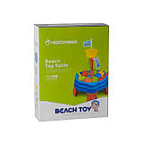 Набір для гри з піском (столик, формочки, лопатка, граблі) 105, фото 3