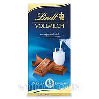 LINDT Vollmilch 100g.(Альпійський цільномолочний шоколад, какао: не менше 30%.)