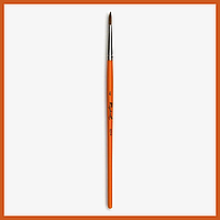 Кисть пони круглая Raphaël для акварели №4 Франция ручкой имеют среднюю длину ворса Кистей для гель краски