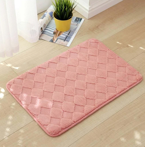 Килимок у ванну Рожевий 60х40 см, килимок в туалет, килимок для душу, антиковзний килимок DAYK
