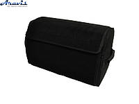 Саквояж органайзер в багажник 400х300х280мм черный Текстиль Gran (основа гранулы) пластиковые ручки липучки