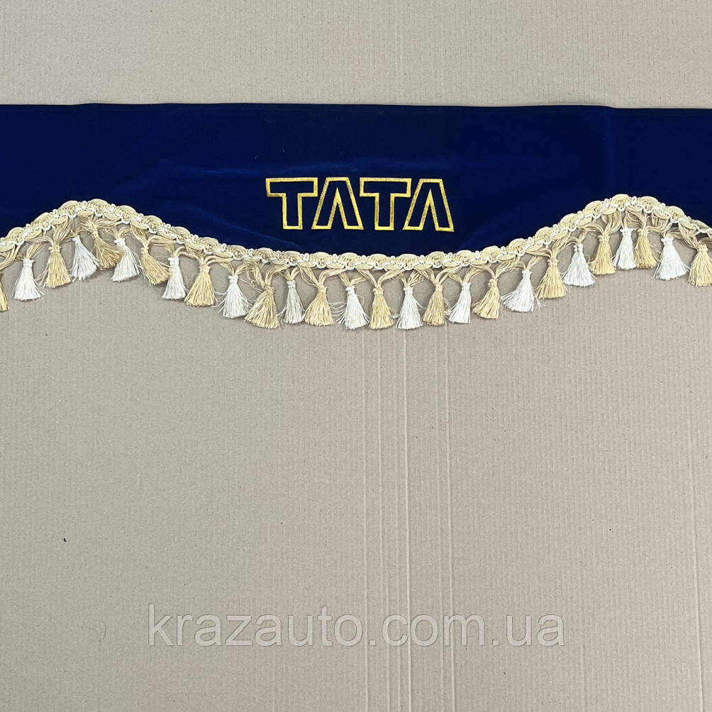 Комплект штор ТАТА (ламбрекен лобового скла, без бічних куточків) (синій L = 2,2 м) ТАТА-03