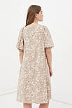 Сукня міді з квітковим принтом Finn Flare FSC110113-709 бежева S, фото 4