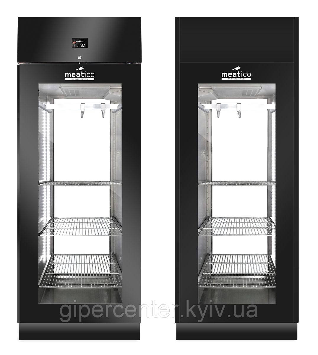 Шафа холодильна Meatico AC9608 STG GREEN MEAT 700 BLACK PANORAMA