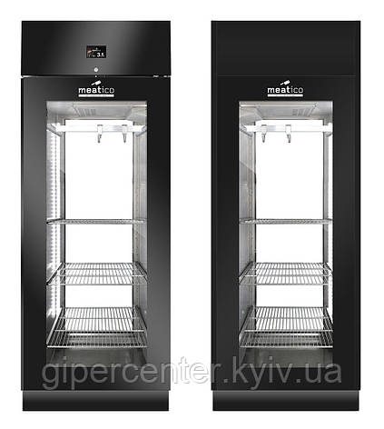 Шафа холодильна Meatico AC9608 STG GREEN MEAT 700 BLACK PANORAMA, фото 1