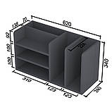 Надбудова для столу IdealMebel NS-9, настільна полиця для книг, канцелярії, фото 2