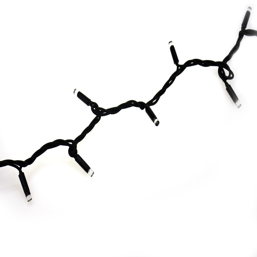 Уличная Разноцветная Гирлянда Бахрома на черном каучуковом проводе 5 x 0,55м 120 LED с мерцанием, переходник - фото 4 - id-p414496526
