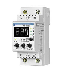 Однофазне реле напруги Новатек-Електро 40А мультифункціональне РН-240T WHITE