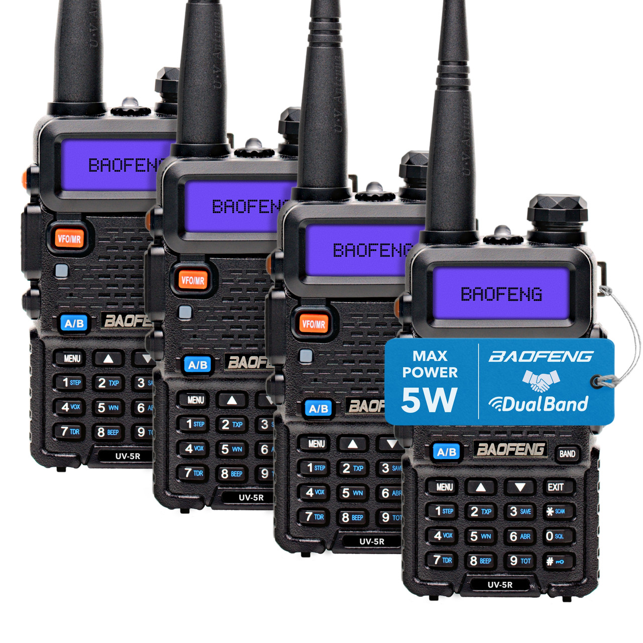 Комплект з чотирьох Рацій Baofeng UV-5R (MK2)