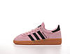 Жіночі кросівки Adidas Spezial Handball pink black кеди Адідас Спеціал Спешл рожеві замшеві, фото 8