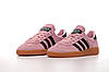 Жіночі кросівки Adidas Spezial Handball pink black кеди Адідас Спеціал Спешл рожеві замшеві, фото 6