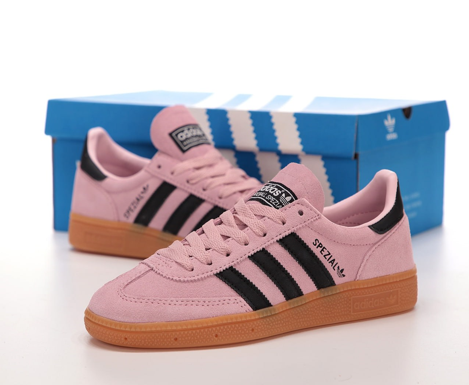 Жіночі кросівки Adidas Spezial Handball pink black кеди Адідас Спеціал Спешл рожеві замшеві