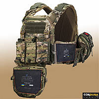 Плитоноска чохол Gen 3 Max Multicam Cordura у максимальній комплектації, 25*30 з балістикою Мультикам