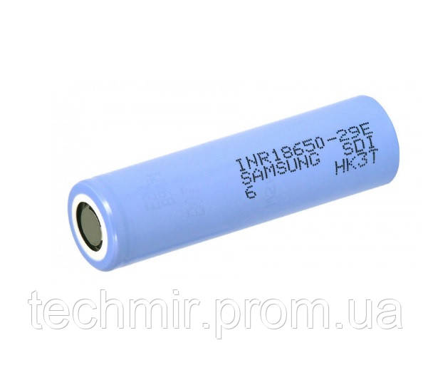 Аккумулятор 18650 Li-Ion Samsung INR18650-29E (SDI-6), 2900mAh, 8.25A, 4.2/3.65/2.5V, BLUE, 2 шт в упаковке,