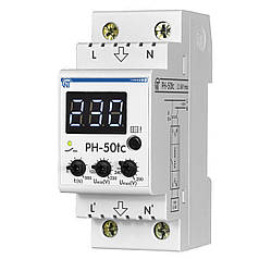 Однофазне реле напруги Новатек-Електро 50А РН-50TC