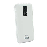 Powerbank TX-108 10000mAh, кабеля USB: Micro, Lighting, Type-C, White/Black, (270g), Blister