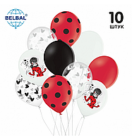 Набір повітряних кульок BELBAL 12"(30 см) "Леди Баг" 10 шт.