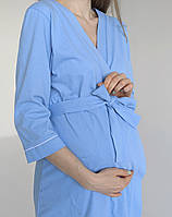 Комплект халат і сорочка у пологовий (блакитний), фото 9